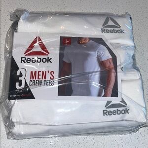 Reebok Men's White Crew Neck Tees - 3 Pack